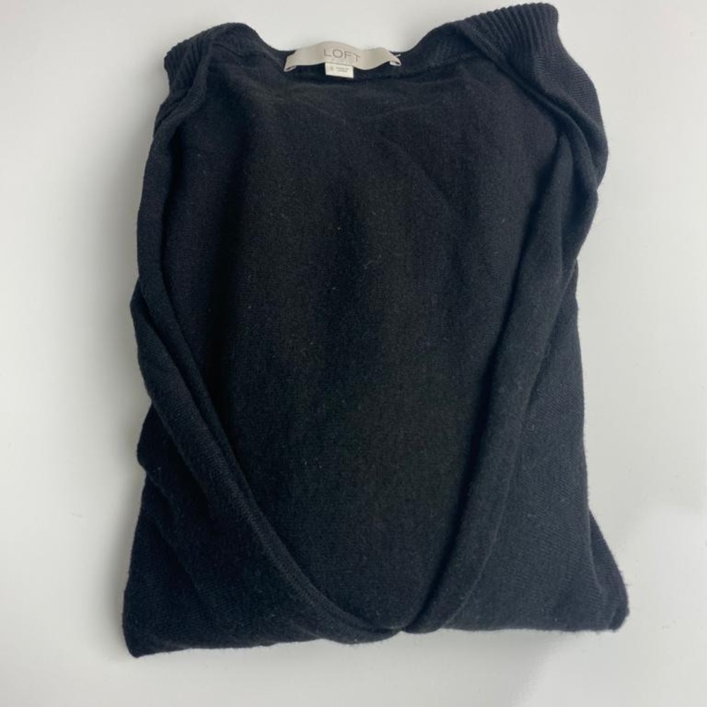 Ann Taylors the LOFT Sweater Womens Small Black Business Casual - Picture 13 of 14